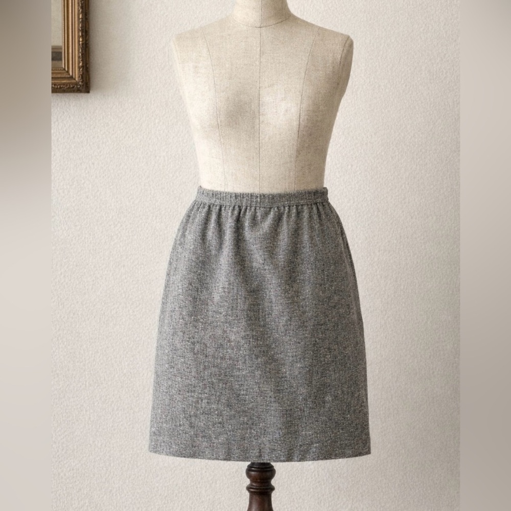 Vintage Pendleton 100% Wool Classic Gray Pencil Skirt